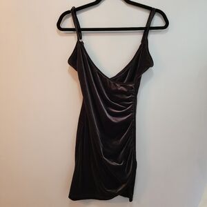 Olivaceous Velour Body Con Dress Size M